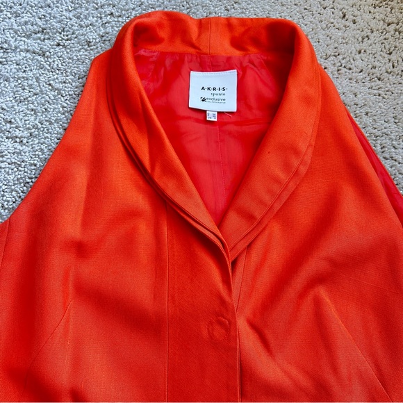 Akris Punto Exclusive Saks Fifth Avenue Elegant Orange/Red Sleeveless Dress - Picture 4 of 8